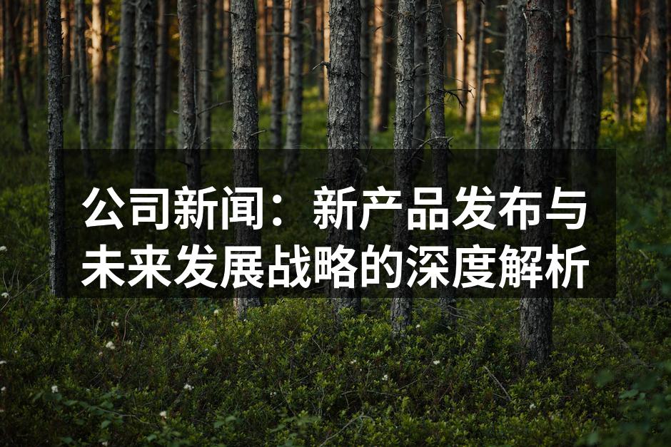 公司新闻：新产品发布与未来发展战略的深度解析